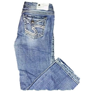 Silver 25 Capri Mackenzie Jeans Nice Distressed Cropped